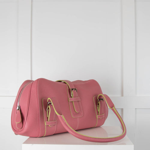 Loewe Pink Grained Leather Shoulder Bag