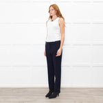 Peserico Navy Blue Tailored Trousers
