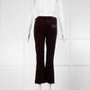 Citizens of Humanity Burgundy Velvet Crop Flare