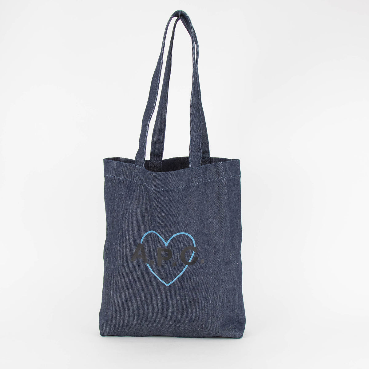 A.P.C Blue Denim St Valentin Fabric Tote Bag