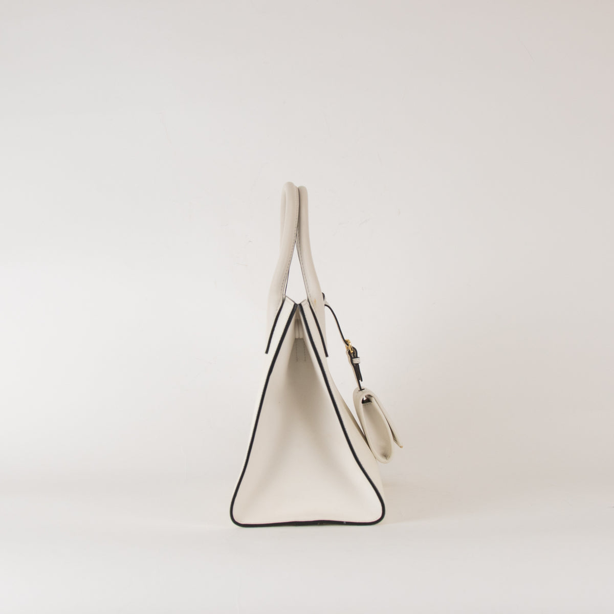 Prada White Saffiano Top Handle With Detachable Long Strap