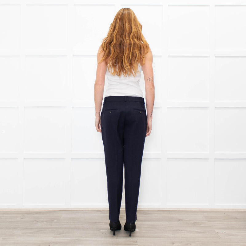 Peserico Navy Blue Tailored Trousers