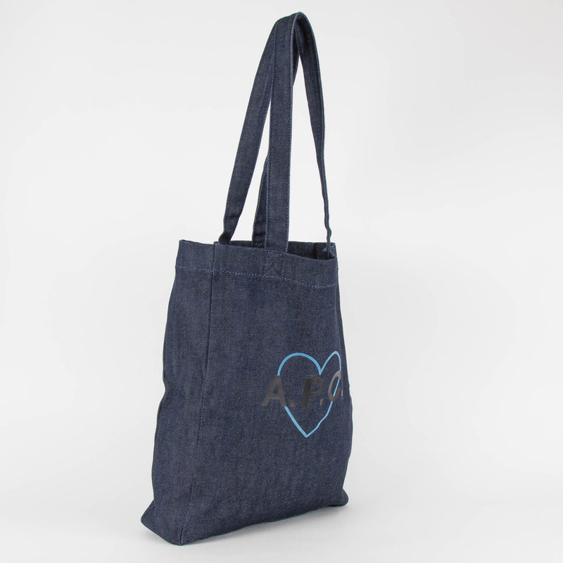 A.P.C Blue Denim St Valentin Fabric Tote Bag