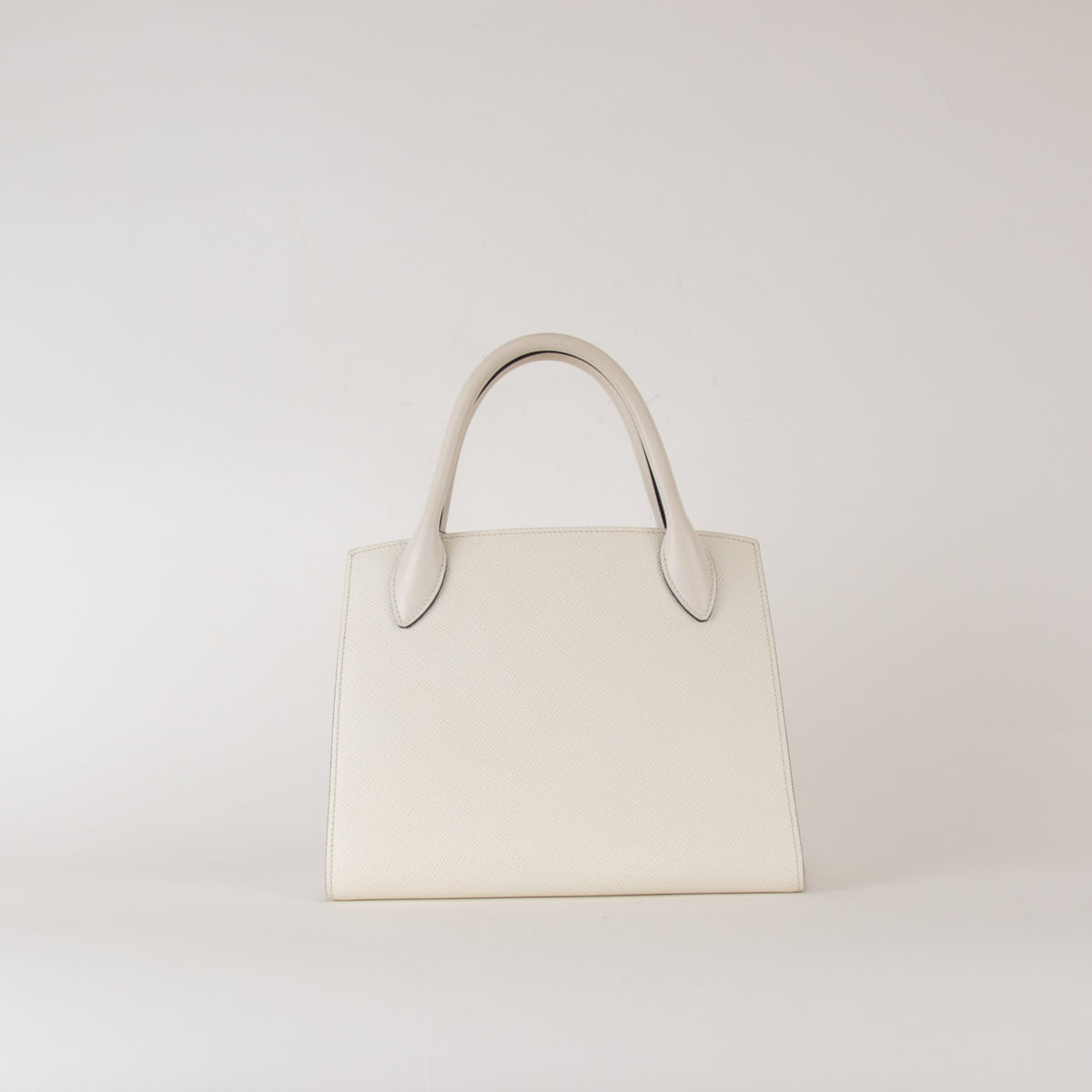Prada White Saffiano Top Handle With Detachable Long Strap