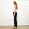 Claudie Pierlot Navy Trousers With Buttons Down The Sides