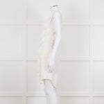 Isabel Marant Cream Sleeveless Mesh And Ruffled Dress