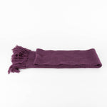 Brora Purple Cashmere Tassell Scarf