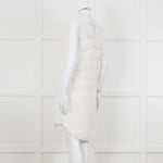 Isabel Marant Cream Sleeveless Mesh And Ruffled Dress
