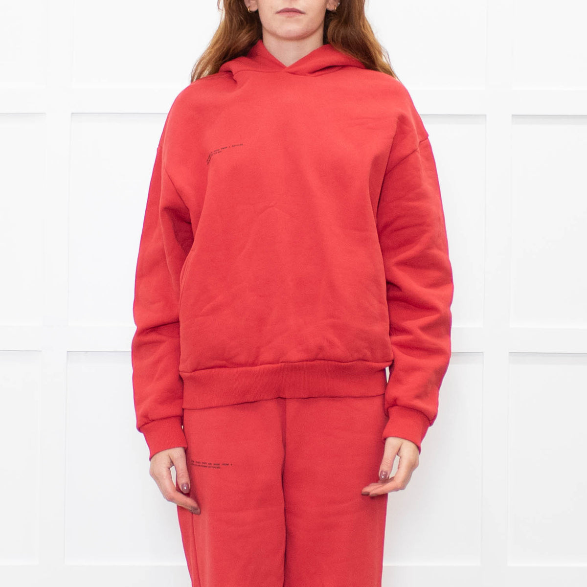 Pangaia Red Cotton Hoodie