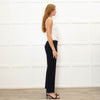 Claudie Pierlot Navy Trousers With Buttons Down The Sides