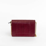 Sophie Hulme Burgundy Snake Micro Cocktail Stirrer Bag