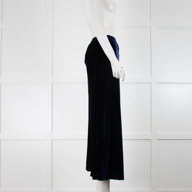 Not Shy Navy Velvet Skirt