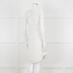 Isabel Marant Cream Sleeveless Mesh And Ruffled Dress