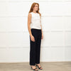 Claudie Pierlot Navy Trousers With Buttons Down The Sides