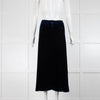 Not Shy Navy Velvet Skirt
