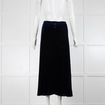 Not Shy Navy Velvet Skirt