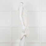 Isabel Marant Cream Sleeveless Mesh And Ruffled Dress