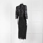 Ba&sh Black Lace Top with High Neck