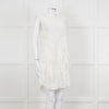 Isabel Marant Cream Sleeveless Mesh And Ruffled Dress