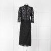 Ba&sh Black Lace Top with High Neck