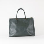 Prada Large Emerald Green Lux Saffiano Galleria Tote