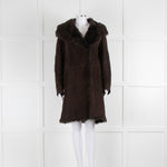 Joseph Brown Sheepskin Long Coat