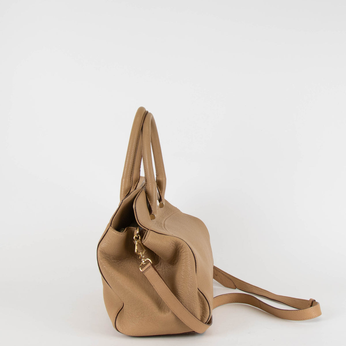 Max Mara Caramel Leather Hollywood Bag