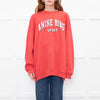 Anine Bing Red White Slogan Sweatshirt
