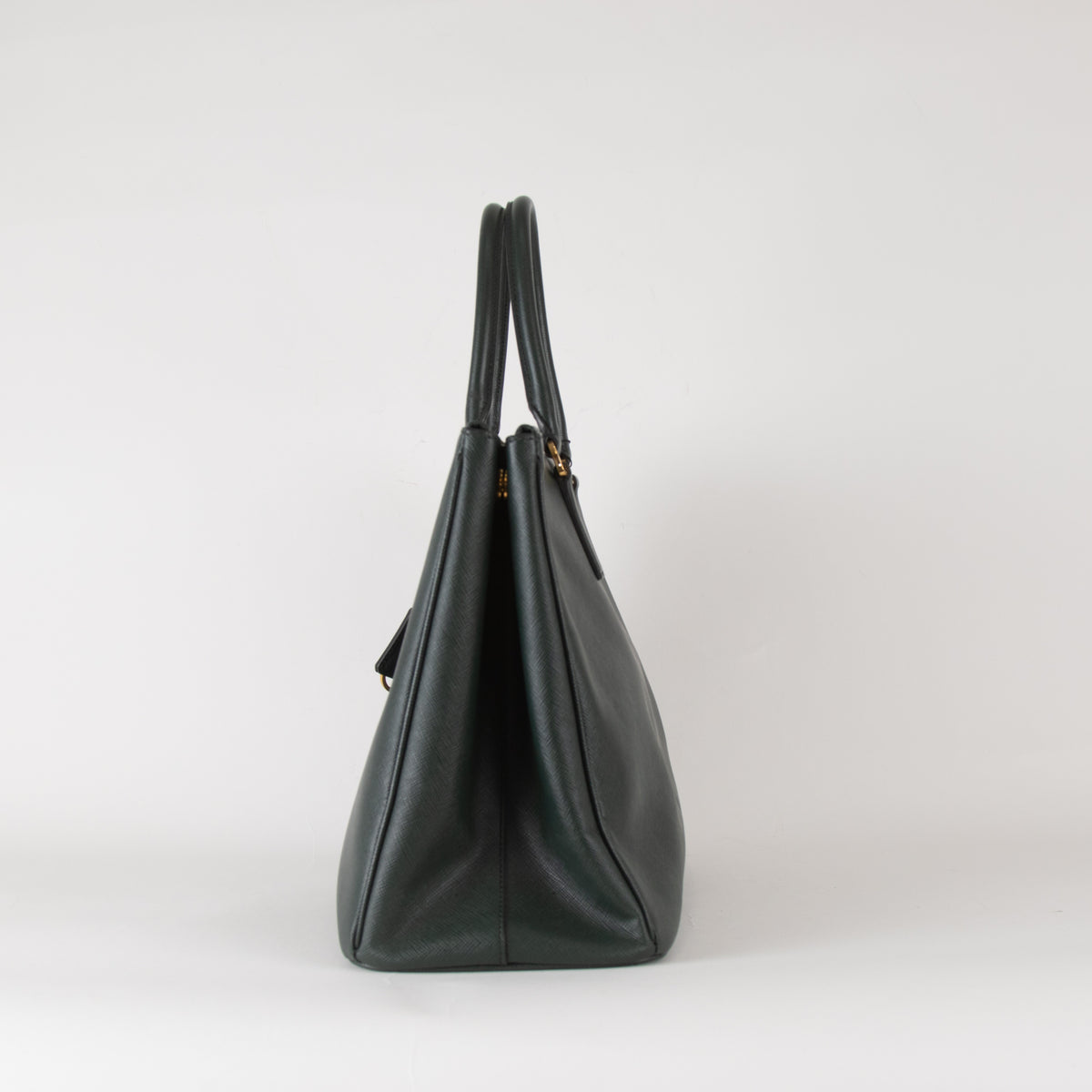 Prada Large Emerald Green Lux Saffiano Galleria Tote