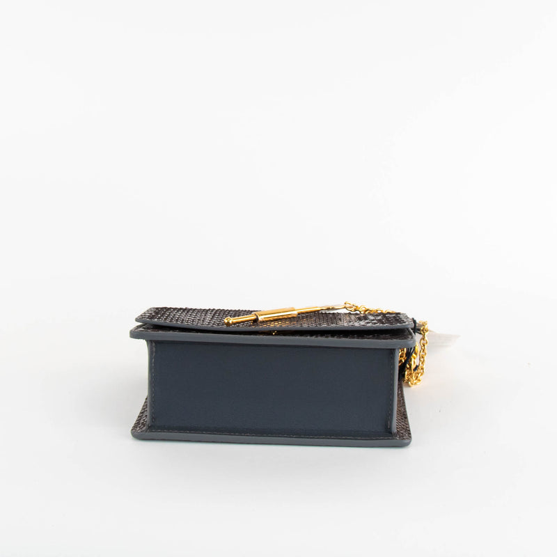 Sophie Hulme Grey Snake Micro Cocktail Stirrer Bag