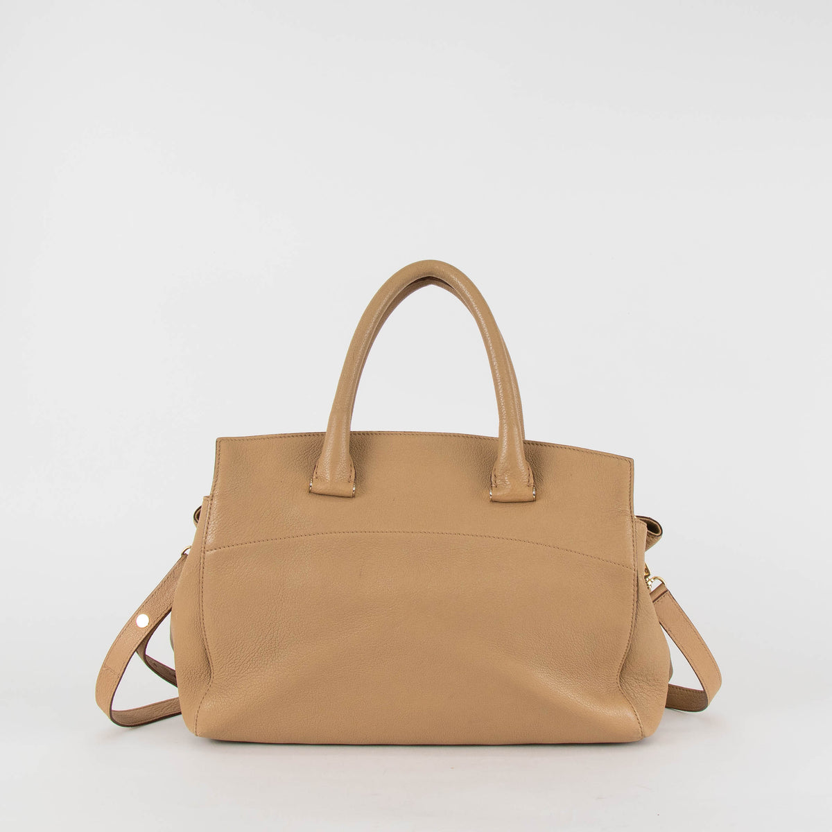 Max Mara Caramel Leather Hollywood Bag