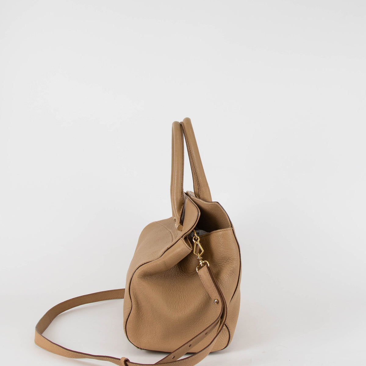 Max Mara Caramel Leather Hollywood Bag