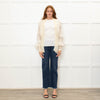 Sportmax Cream Mohair Silk Overlay Cardigan