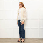 Sportmax Cream Mohair Silk Overlay Cardigan