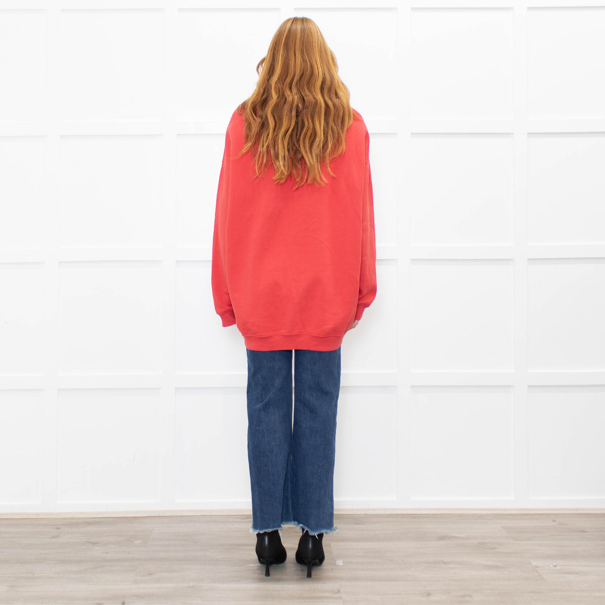 Anine Bing Red White Slogan Sweatshirt