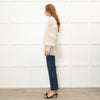 Sportmax Cream Mohair Silk Overlay Cardigan