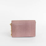 Sophie Hulme Blush Pink Snake Micro Cocktail Stirrer Bag
