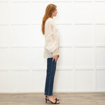 Sportmax Cream Mohair Silk Overlay Cardigan