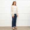 Sportmax Cream Mohair Silk Overlay Cardigan
