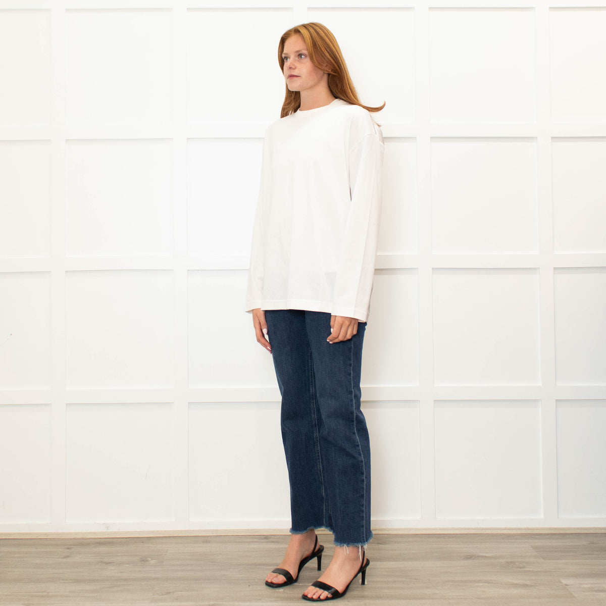 Fabiana Filippi Cream Cotton Front Long Sleeve Top