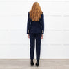 Veronica Beard Navy Miller Dickey Blazer With Denim Insert