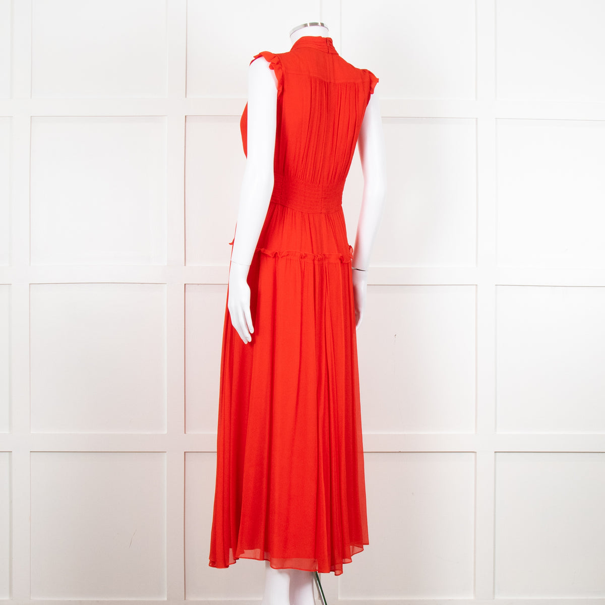 Me + Em Red Full Length Sleeveles Dress