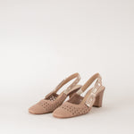 Christian Dior Beige Mesh D-Moi Heeled Slingbacks