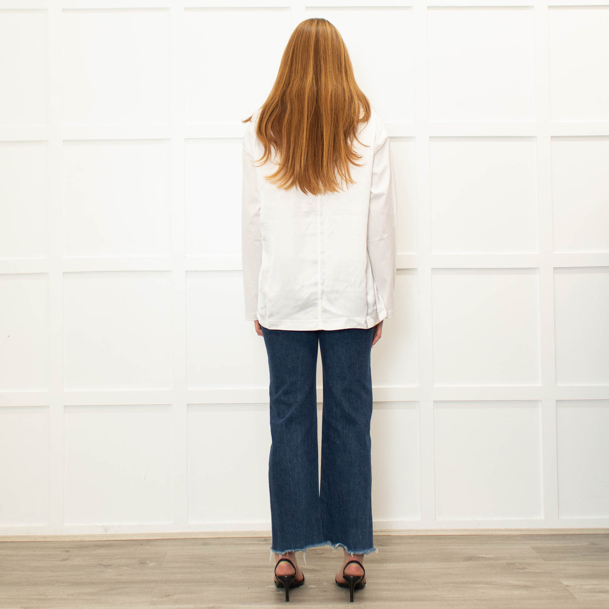 Fabiana Filippi Cream Cotton Front Long Sleeve Top