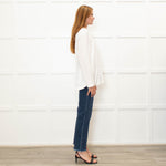 Fabiana Filippi Cream Cotton Front Long Sleeve Top