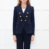 Veronica Beard Navy Miller Dickey Blazer With Denim Insert