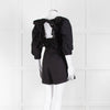 Self Portrait Black Playsuit Broderie Collar