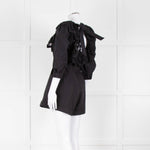 Self Portrait Black Playsuit Broderie Collar