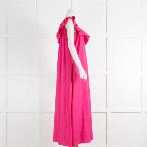 Paper London Bright Pink Frilly Maxi Dress