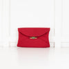 Shanghai Tang Red Braided Gold Chain Clutch